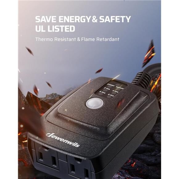 Light Sensor Timer Waterproof, Plug in Timer Switch, 100 ft Range Remote Control - Picture 3 of 7